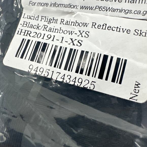 iHeartRaves Black Lucid Flight Rainbow Reflective Skirt Size XS - Picture 3 of 11